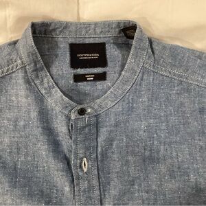 Scotch & Soda Chambray Blue Button Down Shirt